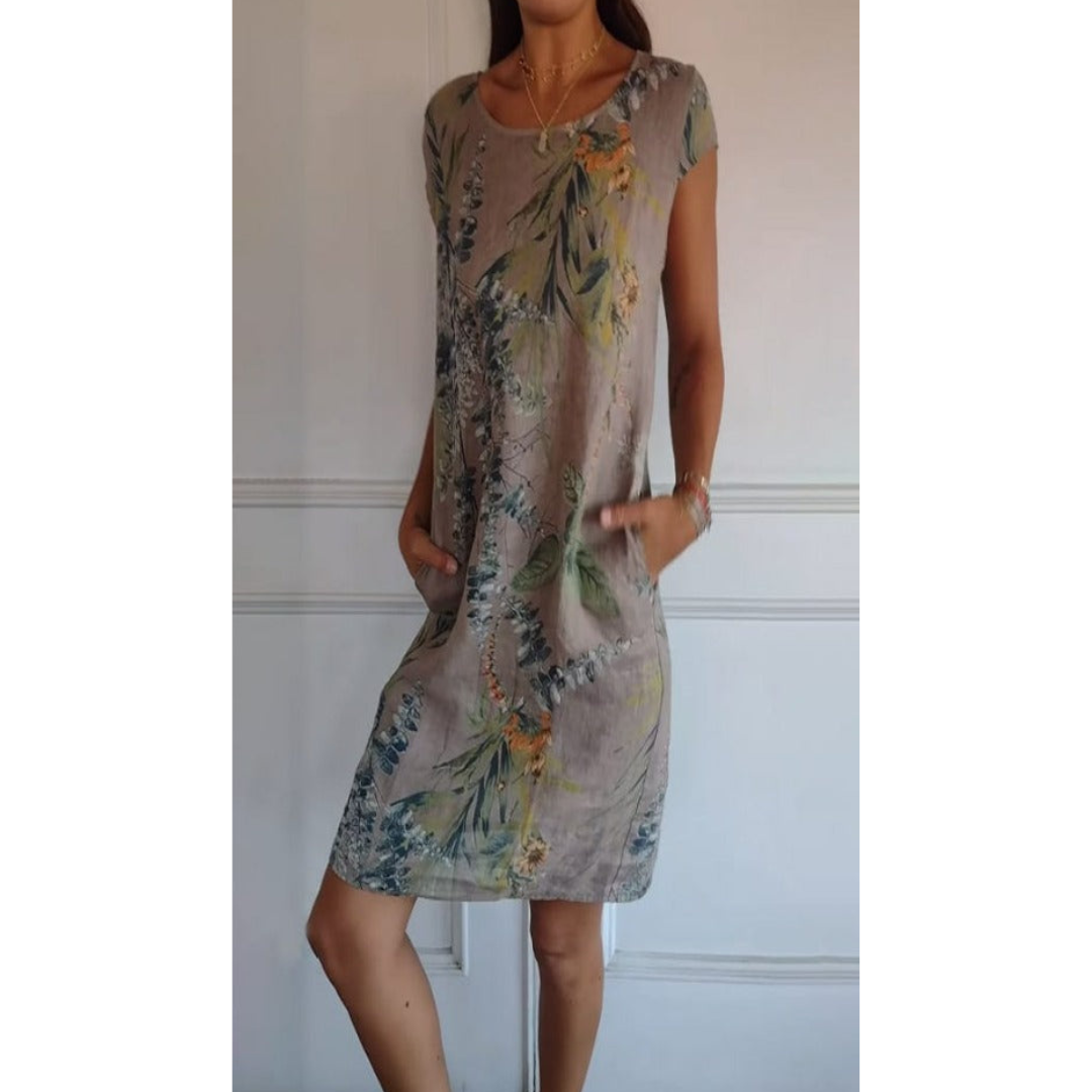 Variant image for Margarita | Bequemes Damenkleid Mit Rundhalsausschnitt Für Sommeranlässe-43