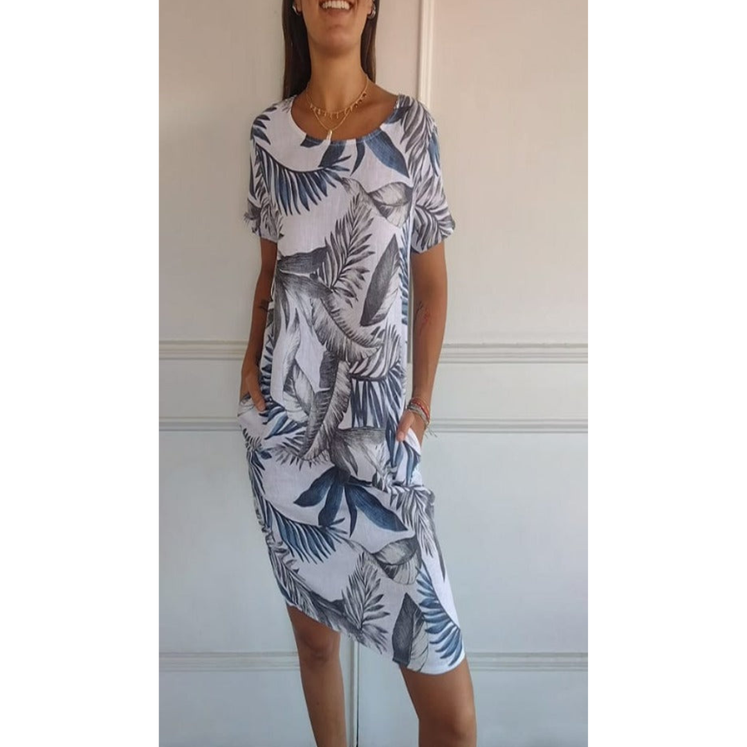 Variant image for Margarita | Bequemes Damenkleid Mit Rundhalsausschnitt Für Sommeranlässe-49