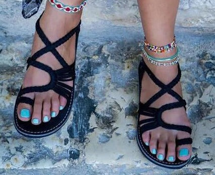 Lissa | Bunte Strandsandalen Für Damen Mit Verstellbaren Riemen Und Komfortablem Fußbett-3