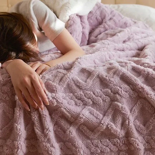 Dicke Winter Lammwoll-Decke - WarmWool Hause Lune