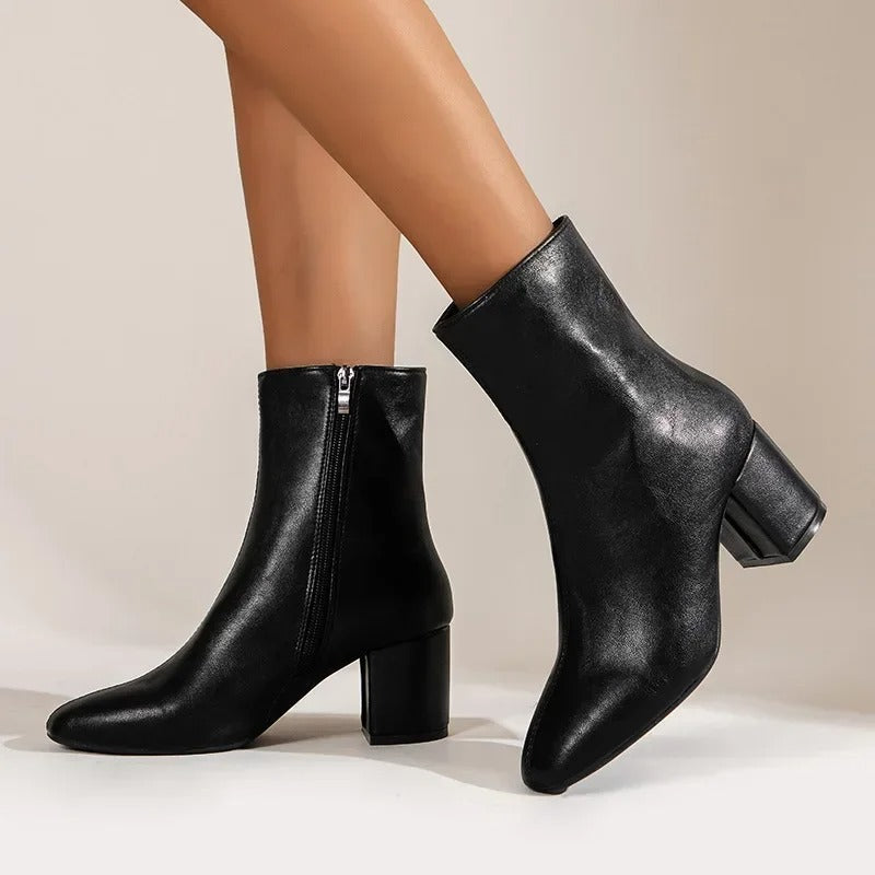 Variant image for Charline | Elegante Knöchelstiefel Für Damen Mit Spitzem Fuß Und Blockabsatz-17