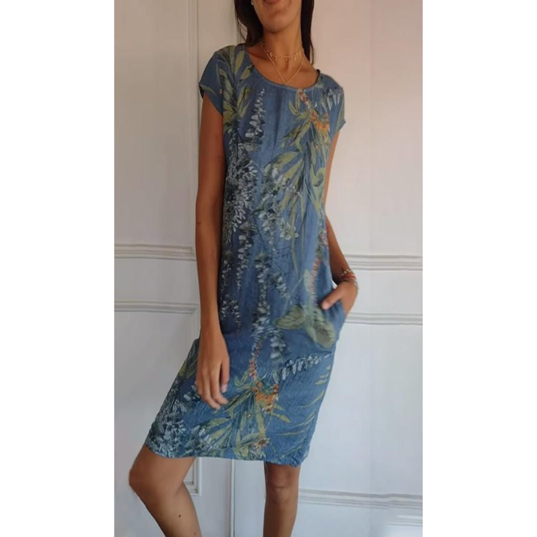 Variant image for Margarita | Bequemes Damenkleid Mit Rundhalsausschnitt Für Sommeranlässe-37