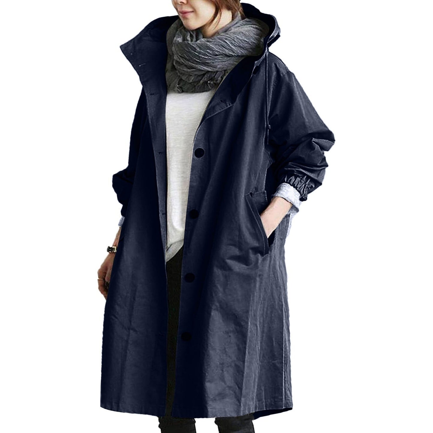 ADALEE Damen Regenjacke - Wasserfest, Elegante Lange Schnitt 2