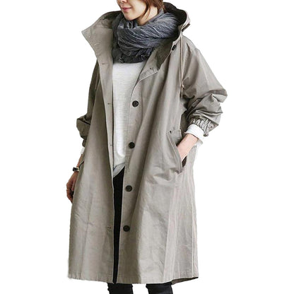 ADALEE Damen Regenjacke - Wasserfest, Elegante Lange Schnitt 3