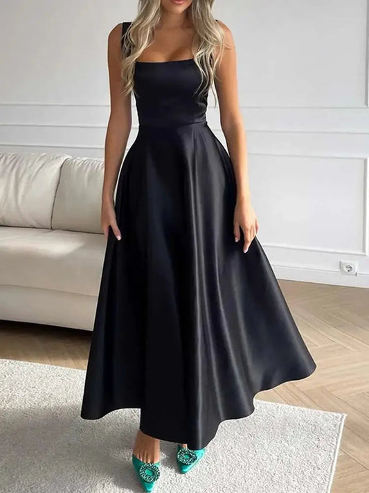 ADELISA Maxi-Jurk für Frauen – Hohe Taille, Fließende Passform 0