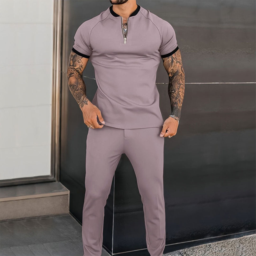 ALEC | Zweiteiler Hose Und Oberteil Sommer Set In Slim-Fit-Design 2