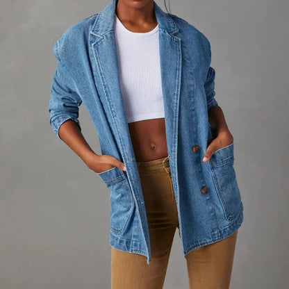 Abegonda Denim Blazer für Damen – Zeitloses Design, Vielseitig 1