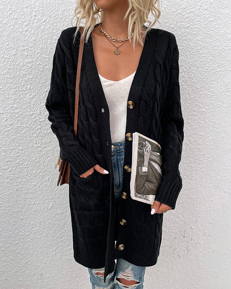 Aelgonda Damen Strickjacke – Kabelstrick, Vielseitig für Lagenlook 3