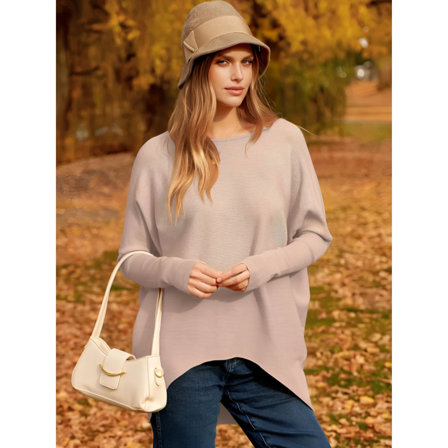 Aelthina Damenpullover – Oversized, Weicher Stoff, Vielseitig 4
