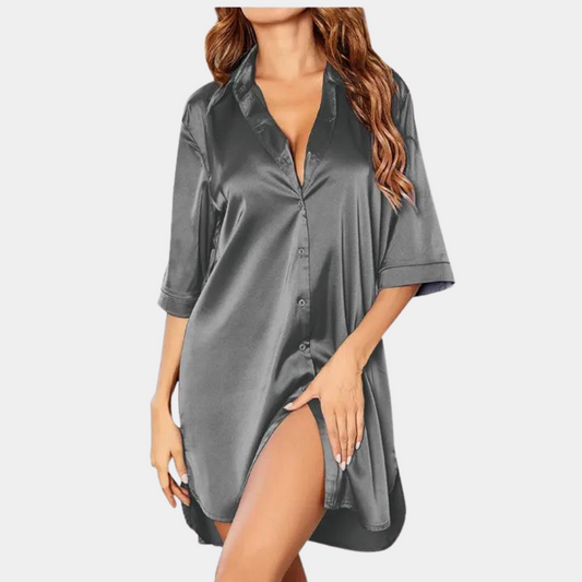 Aine Schlafkleid Damen – Atmungsaktives Material, Luxuriös und Elegant 0