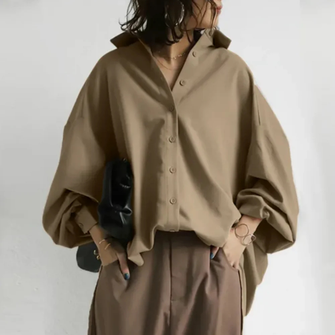Alfreda Damen Hemd - Oversized Design, Bequeme Passform, Weiß 1