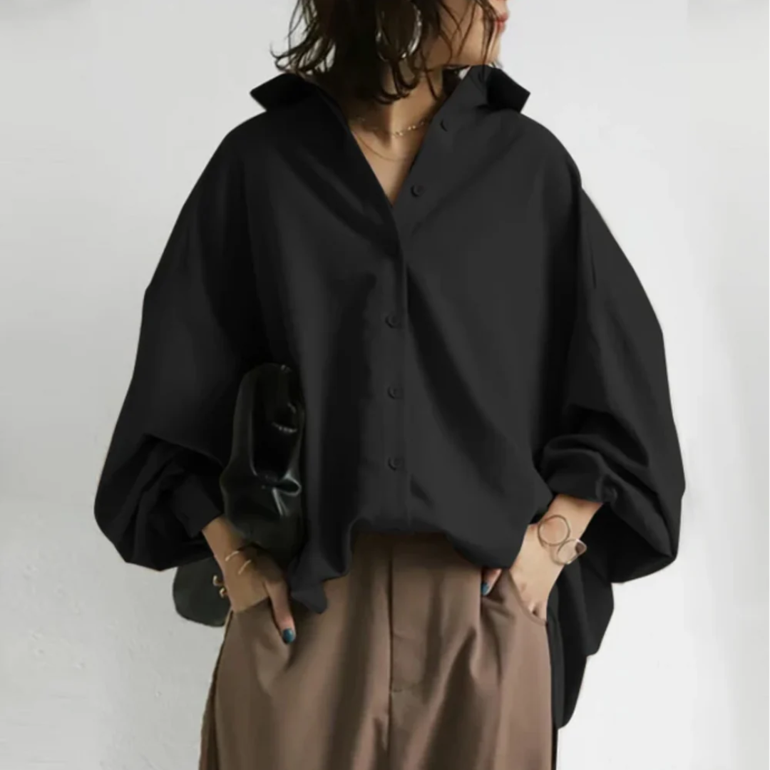 Alfreda Damen Hemd - Oversized Design, Bequeme Passform, Weiß 2