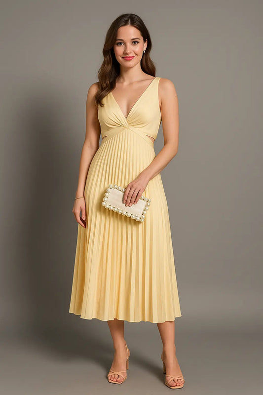 Alisha | Elegante Gala Maxi Jurk für Damen mit Tiefem V-Ausschnitt und Rückenfreies Design 0
