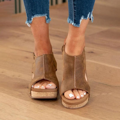 Amara | Orthopädische Damen Sandalen aus Leder mit Verstellbaren Riemen und Stoßdämpfender Sohle 6