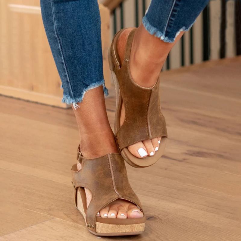 Amara | Orthopädische Damen Sandalen aus Leder mit Verstellbaren Riemen und Stoßdämpfender Sohle 7