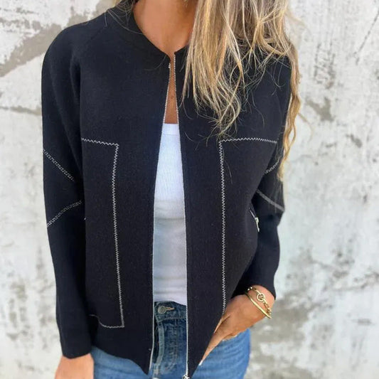 Amina™ Damenjacke mit Reißverschluss – Warm und Stylisch für Herbst und Winter 0
