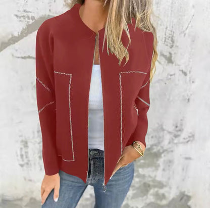 Amina™ Damenjacke mit Reißverschluss – Warm und Stylisch für Herbst und Winter 4