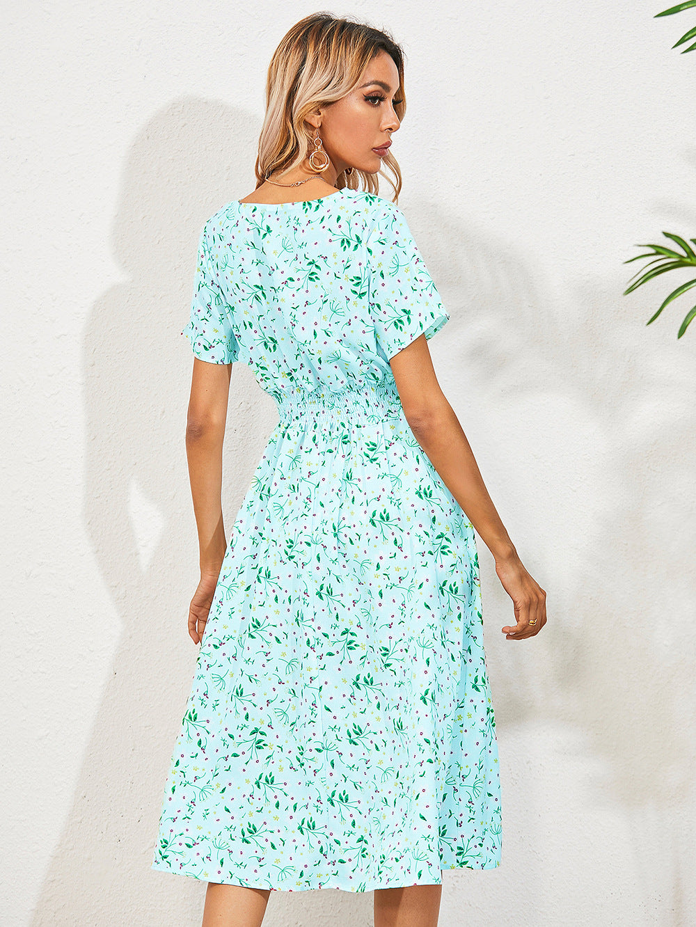 Jocelyn | Elegantes Sommerkleid Damen mit Blumendruck für Hochzeiten und Gartenpartys 3