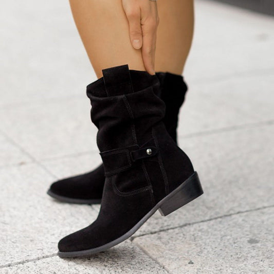 Barbo Damenstiefel – Hochwertiges Wildleder, Elegant Schwarz 0