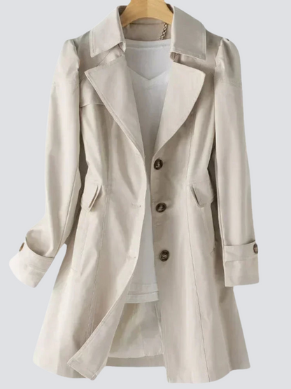 Bettina | Damen Trenchcoat Beige – Moderne Getailleerte Jacke für Elegante Silhouetten 6