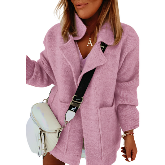 Bianca Damenjacke – Leichtes Atmungsaktives Material, Chic Schalkragen 0