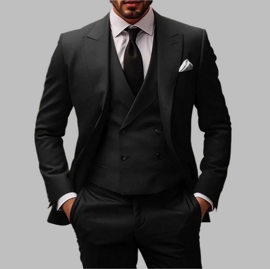 Oden | 3-teiliger Slim-Fit Herrenanzug für Hochzeit, Blazer, Gilet und Hosen 1