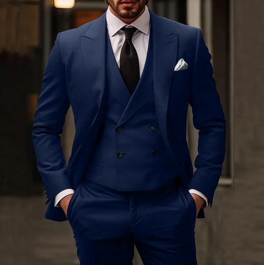 Oden | 3-teiliger Slim-Fit Herrenanzug für Hochzeit, Blazer, Gilet und Hosen 2