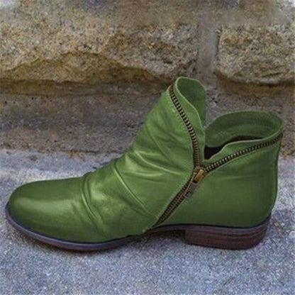Birgitta | Nachhaltige Schwarze Stiefel Damen mit Reißverschluss aus Leder 11