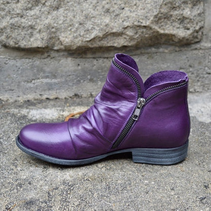 Birgitta | Nachhaltige Schwarze Stiefel Damen mit Reißverschluss aus Leder 9