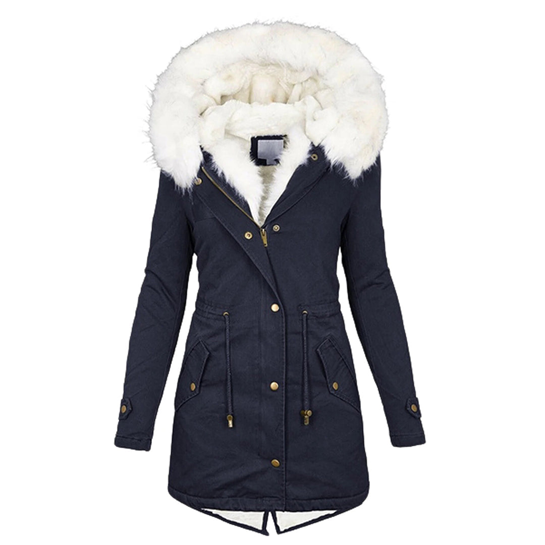 WW Elegante Winterjacke mit Kapuze und Knopfdetail Hause Lune