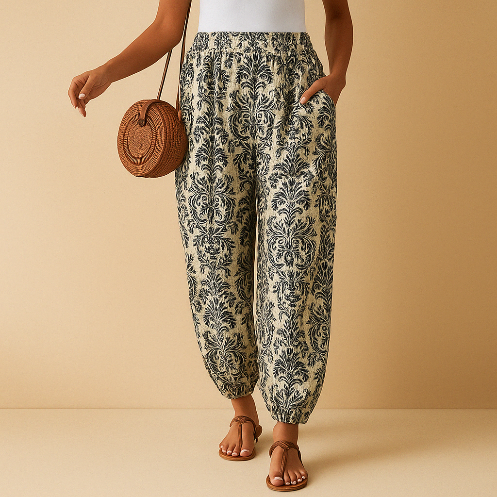 Cato | Hohe Taille Stoffhose Damen mit Lockerer Passform im Boho-Stil 3