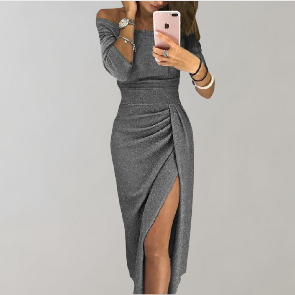 Variant image for Calia | Elegantes Off-Shoulder Damenkleid für Hochzeitsgäste-25