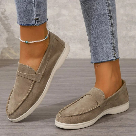 Catoo | Damen Loafers Schwarz Aus Suède - Stilvolle Penny Loafer für Elegante Looks 0