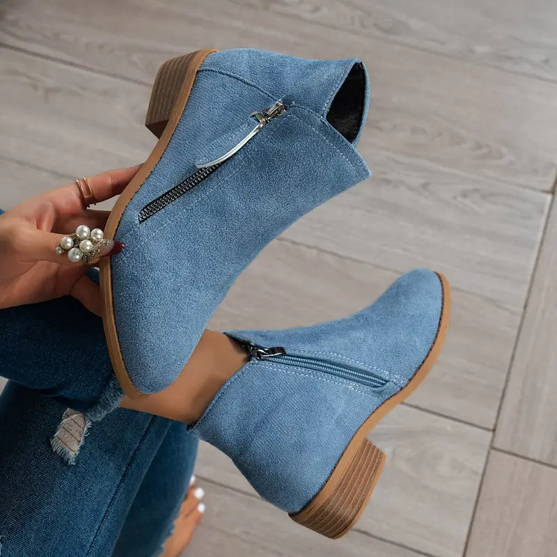 Céline | Trendige Wildlederstiefel mit Absatz 4