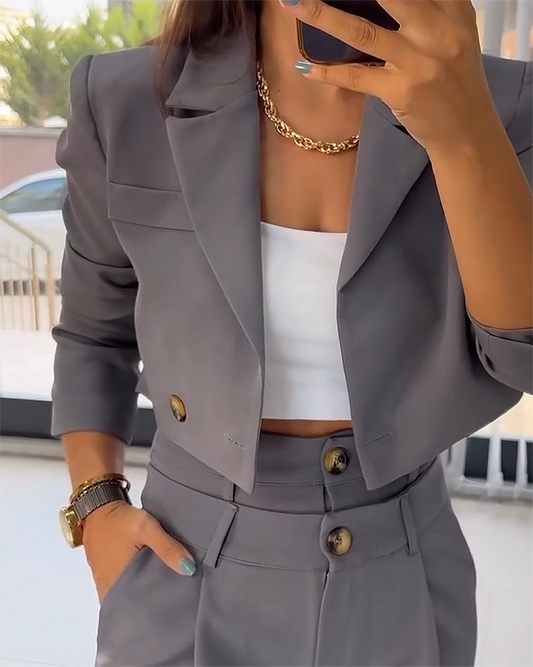 Chaveli Blazer Set Damen - Elegantes Zweiteiler Hose und Oberteil, Hochwertige Materialien 1