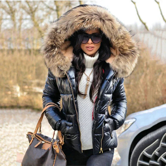 Chice Winterjacke für Damen – Gefüttert mit Kunstpelz, Elegant 0