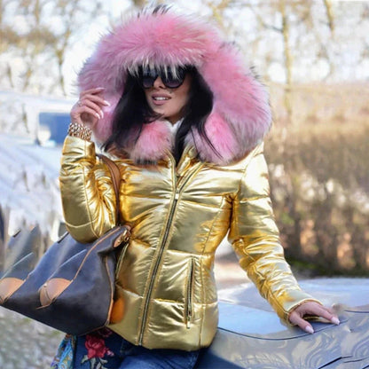 Chice Winterjacke für Damen – Gefüttert mit Kunstpelz, Elegant 7