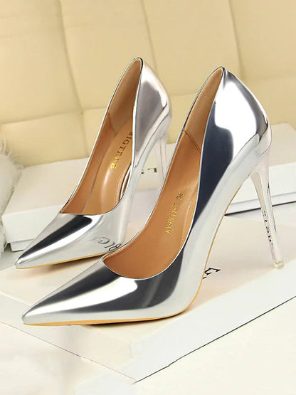 Cornelieke Damen Pumps – Elegantes Silber Stiletto Design, Hochwertige Materialien 3