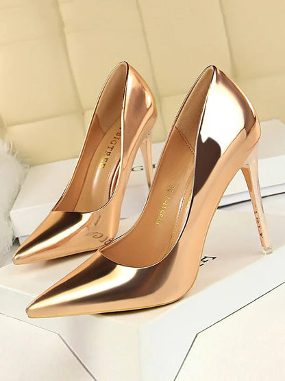 Cornelieke Damen Pumps – Elegantes Silber Stiletto Design, Hochwertige Materialien 5
