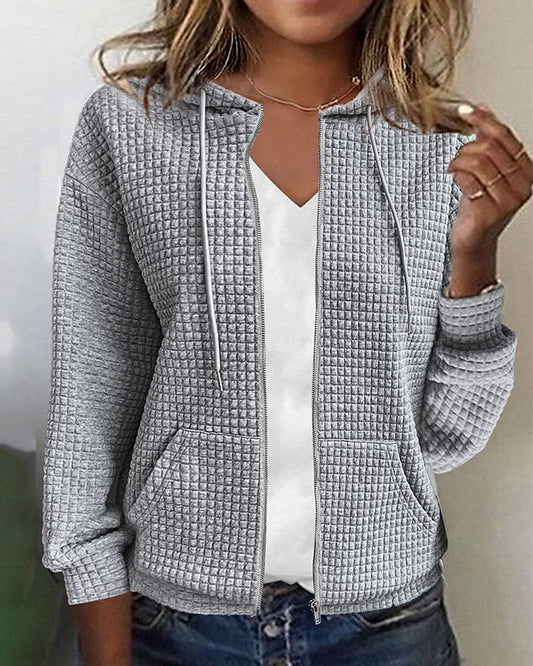 Damen Casual Vest – Bequeme Baumwolle mit Taschen und Kordelzügen 0