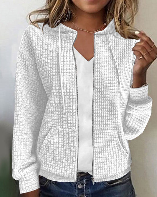 Damen Casual Vest – Bequeme Baumwolle mit Taschen und Kordelzügen 1