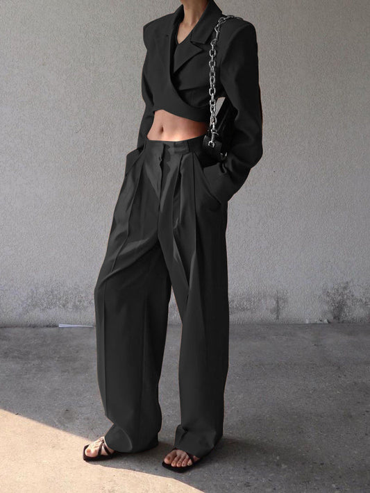 Damen Cropped Blazer Set – Leichter Stoff, Elegante Sommermode 1