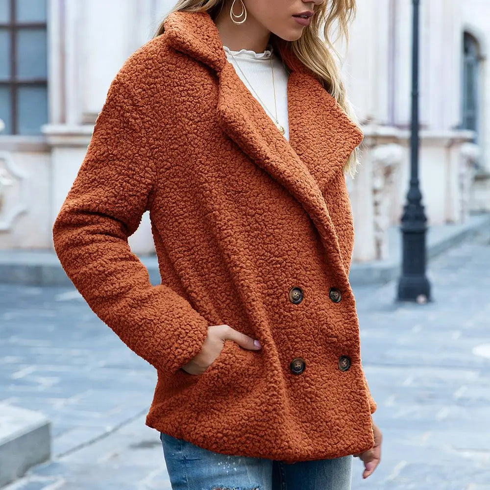 Damen Fluffy Teddyjacke – 100% Baumwolle, Bequem und Stilvoll 10