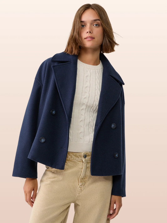 Damen Herbstjacke - Klassisches Design mit Doppelreihe 0