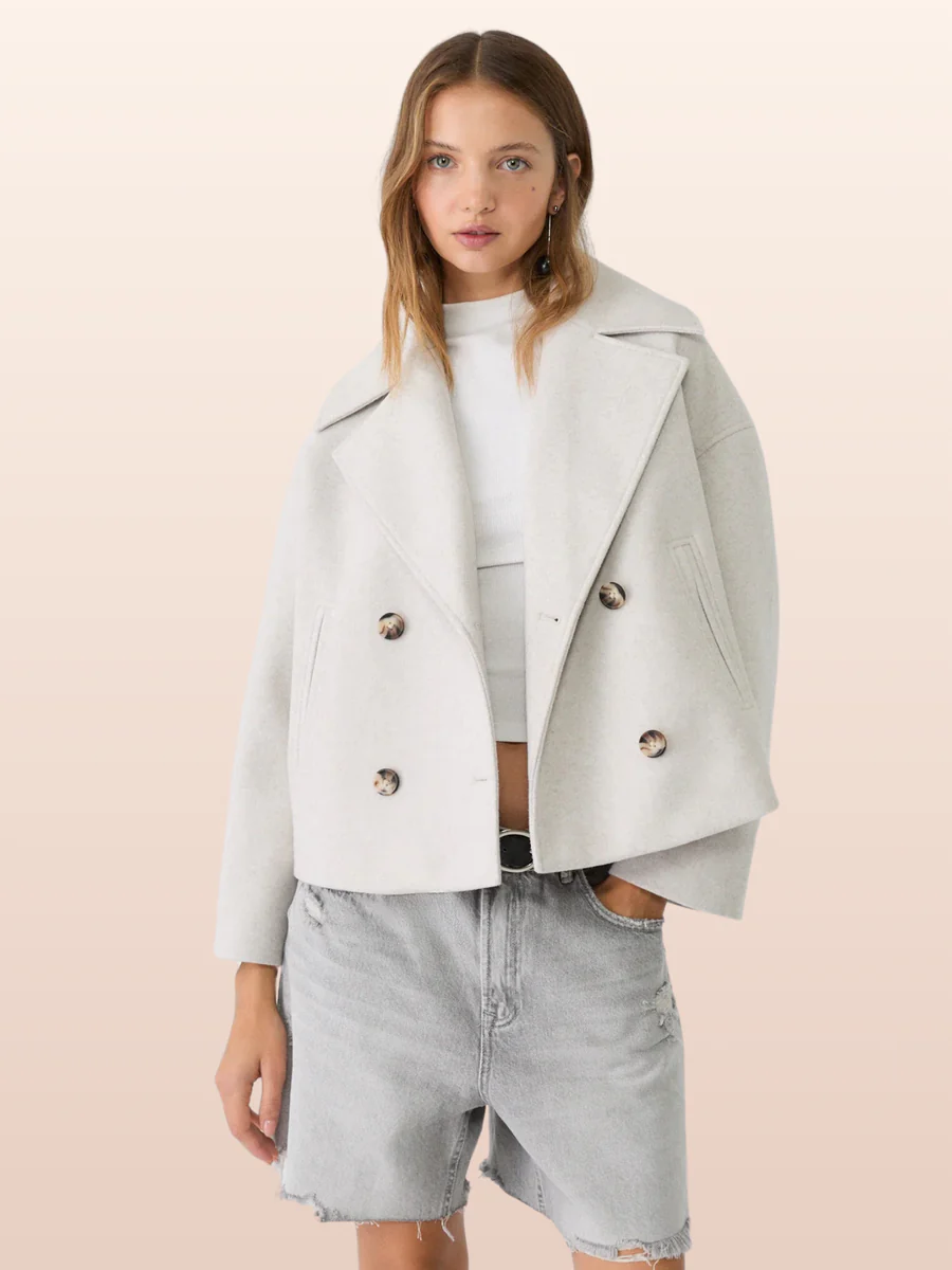 Damen Herbstjacke - Klassisches Design mit Doppelreihe 2