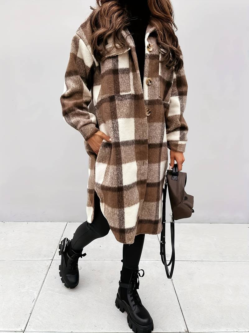 Damen Herbstjacke Rika - Plaid Muster, Bequeme Passform 2