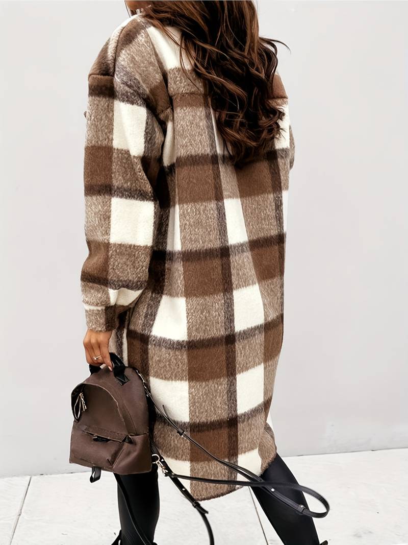 Damen Herbstjacke Rika - Plaid Muster, Bequeme Passform 3