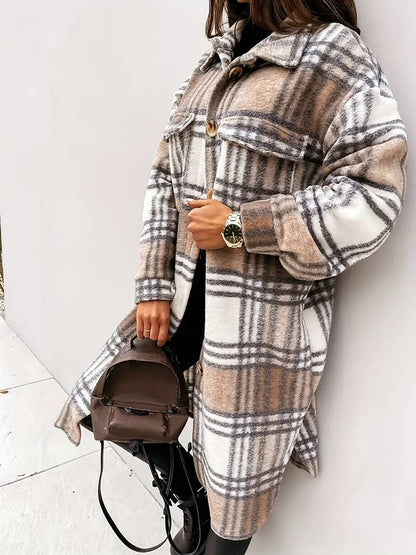 Damen Herbstjacke Rika - Plaid Muster, Bequeme Passform 5