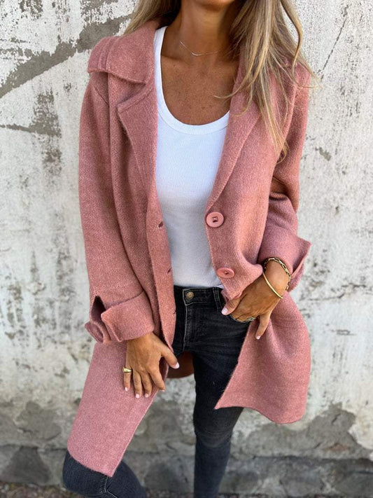 Damen Lange Strickjacke – Hochwertige, Weiche Materialien 1