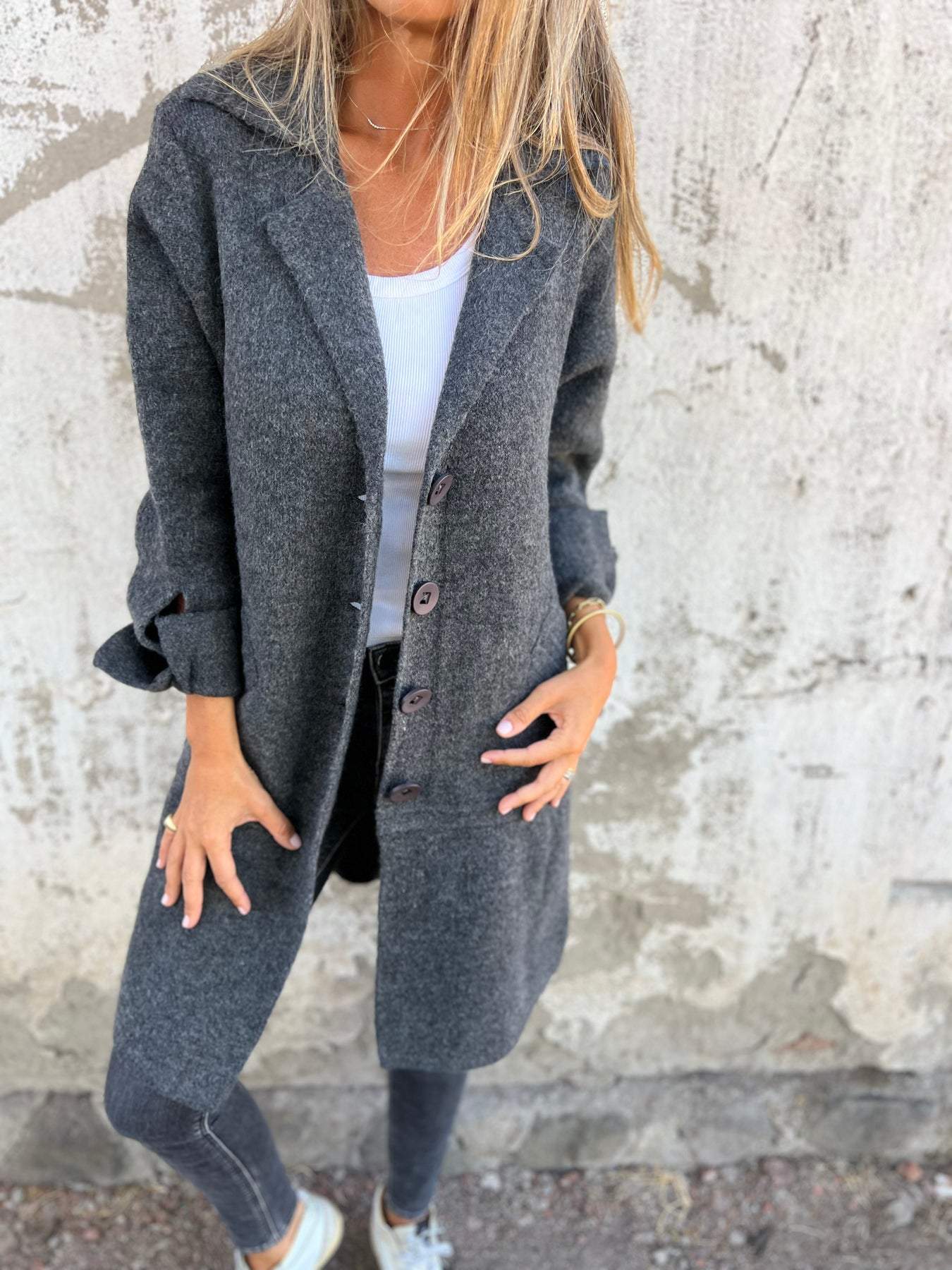 Damen Lange Strickjacke – Hochwertige, Weiche Materialien 6